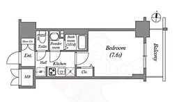 SHOKEN Residence名古屋 太閤通 1Kの間取図画像