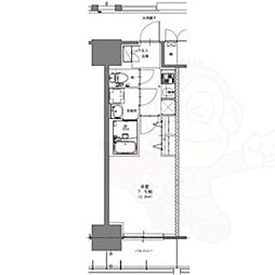S-RESIDENCE浅間町駅前axial 1Kの間取図画像