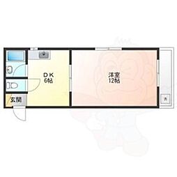 昭栄コーポラス 1DKの間取図画像