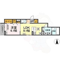 Urbana 1LDKの間取図画像