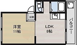 藤里ハイツ 1LDKの間取図画像