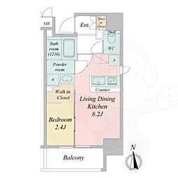 名古屋市千種区今池3丁目マンション 1LDKの間取図画像