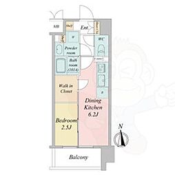 名古屋市千種区今池3丁目マンション 1DKの間取図画像