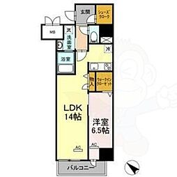 グランアビタシオンノリタケ 1LDKの間取図画像