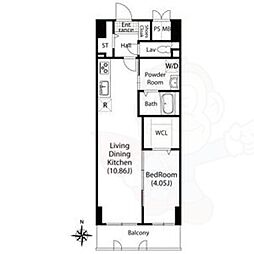 GRANDUKE古出来fiore 1LDKの間取図画像