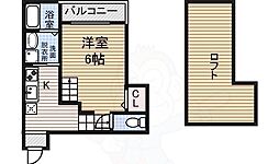 グリーンレイク中小田井 1Kの間取図画像
