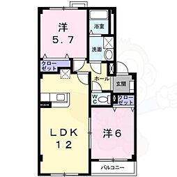 ビオラ館 2LDKの間取図画像
