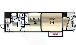 秋月ハイツ 1DKの間取図画像