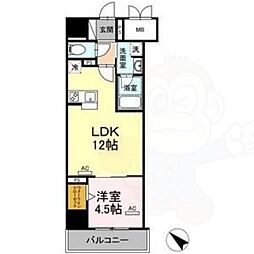 グランアビタシオンノリタケ 1LDKの間取図画像