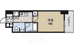 レジディア高岳 1Kの間取図画像