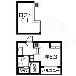 PrimeMaisonS 1Kの間取図画像