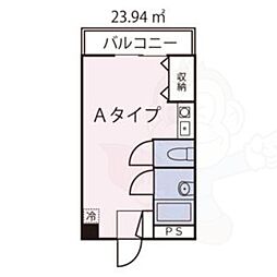 ドミール今池 1Kの間取図画像