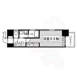 アヴァンコンティア小幡 1Kの間取図画像