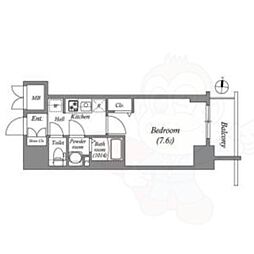 SHOKEN Residence名古屋 太閤通 1Kの間取図画像