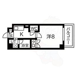 シテイライフ池下北 1Kの間取図画像