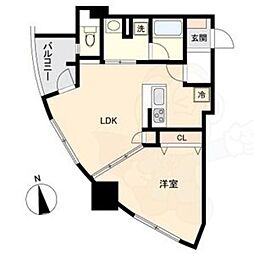 ドゥーエ上前津 1LDKの間取図画像