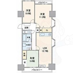 マリオン大曽根協同ビル 3LDKの間取図画像
