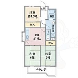 第3田中ビル 3DKの間取図画像