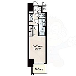 S-RESIDENCE鶴舞2 1Kの間取図画像
