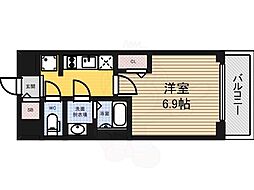 プレサンスNAGOYAファスト 1Kの間取図画像