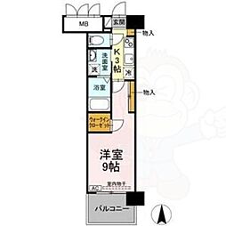 グランドソレイユ名駅 1Kの間取図画像