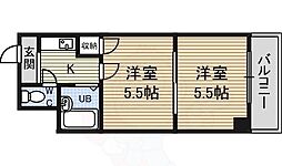オアシス日向 2Kの間取図画像
