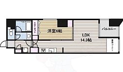 アモンフォンテーヌ 1LDKの間取図画像