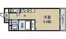 N.S.ZEAL大曽根 ワンルームの間取図画像