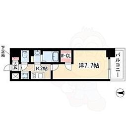 プレサンス新栄町ギャラント 1Kの間取図画像