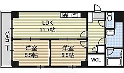 フィーブルサカエ 2LDKの間取図画像