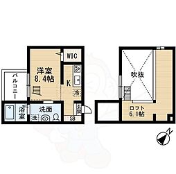 エスパシオナカムラ 1Kの間取図画像