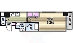 ラッフル千早 1Kの間取図画像