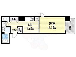 プライムアーバン泉 1DKの間取図画像