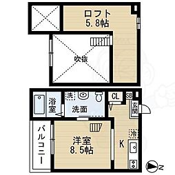KAHALE小本 1Kの間取図画像
