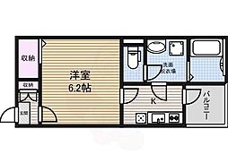 MaisonFar黒川 1Kの間取図画像