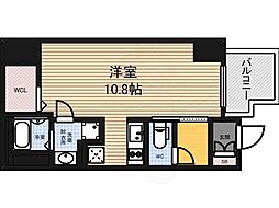プレサンス桜通ザ・タイムズ 1Kの間取図画像