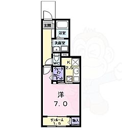 ガーデンプラザ II 1Kの間取図画像