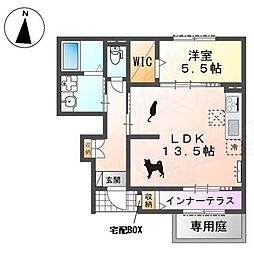 Mille-feuille 1LDKの間取図画像