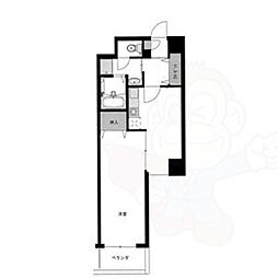 レジデンスカープ今池 1DKの間取図画像