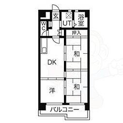 矢野マンション 4DKの間取図画像
