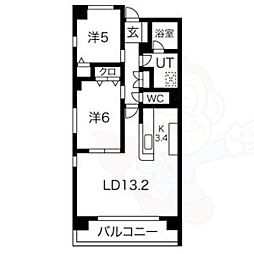 CommunityGardenNagoya 2LDKの間取図画像