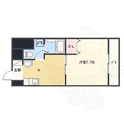 T'sドリーム名駅 1Kの間取図画像