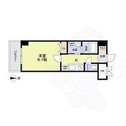 P-SQUAREShumoku3 1Kの間取図画像