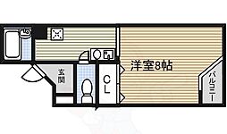 三喜マンション ワンルームの間取図画像