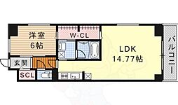 名駅南サクセス8 1LDKの間取図画像