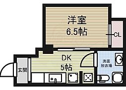 HP名駅西ビル 1DKの間取図画像