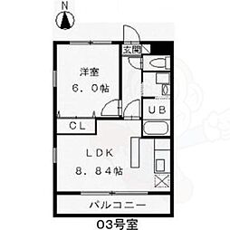 リーベンシュテーレ 1LDKの間取図画像