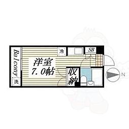 メゾン・ド・サピッド ワンルームの間取図画像