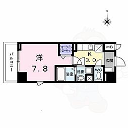 アーバンスクウェア丸の内 1Kの間取図画像