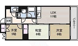橘屋ビルアムデ 3LDKの間取図画像